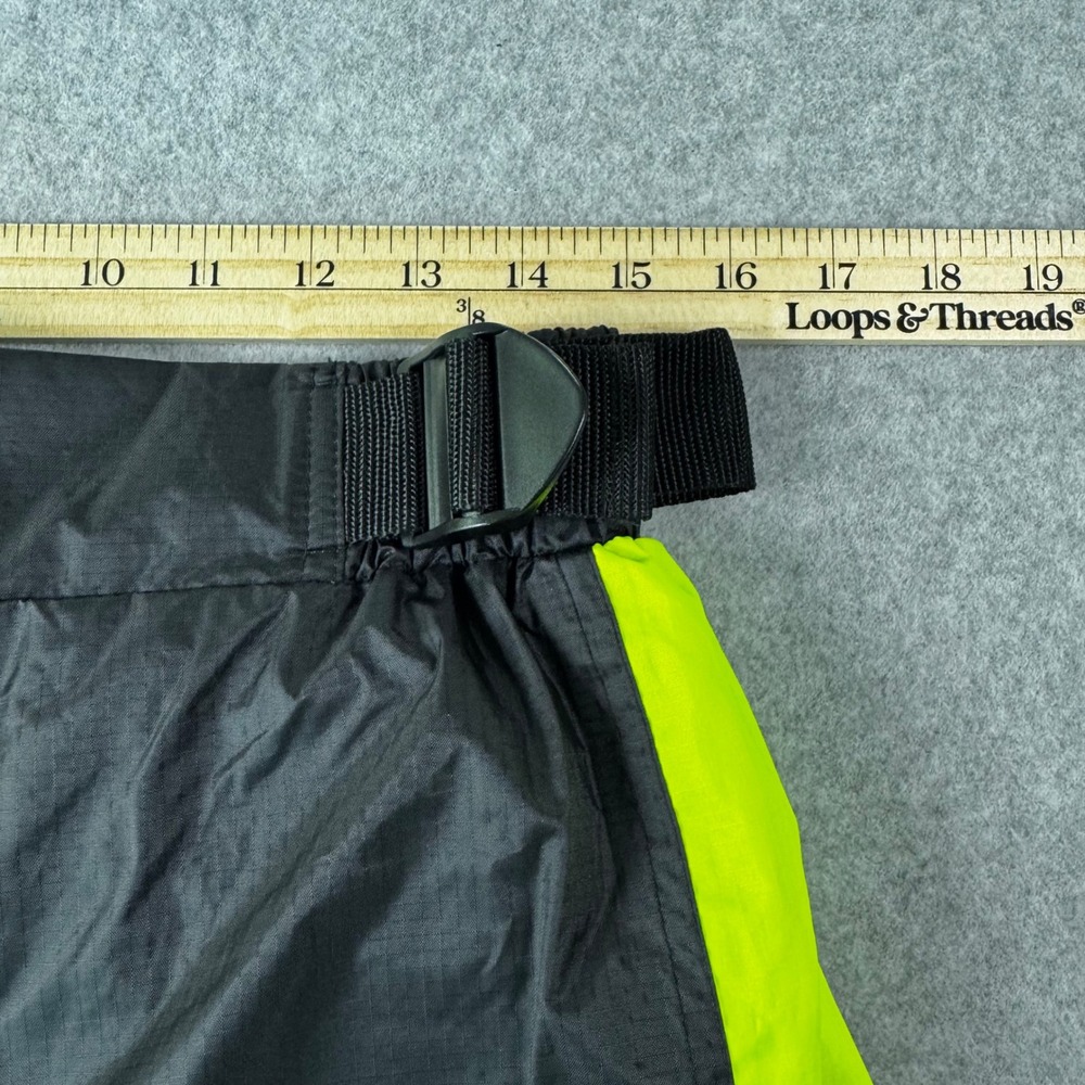Olympia Moto Sports Rain Pants Mens P Black Neon Yellow Good EZ-Pack Hi-Vis - Picture 10 of 12